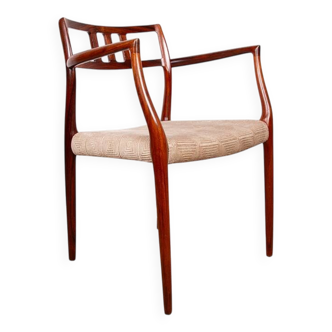 Danish armchair in rosewood and fabric, model 64, Niels Otto Moller 1960.