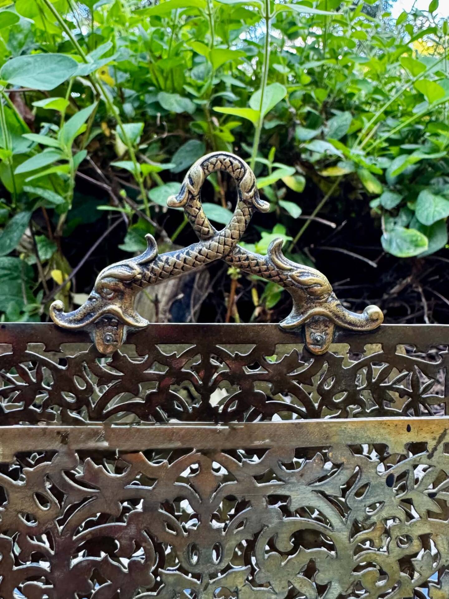 Napoleon III brass magazine rack