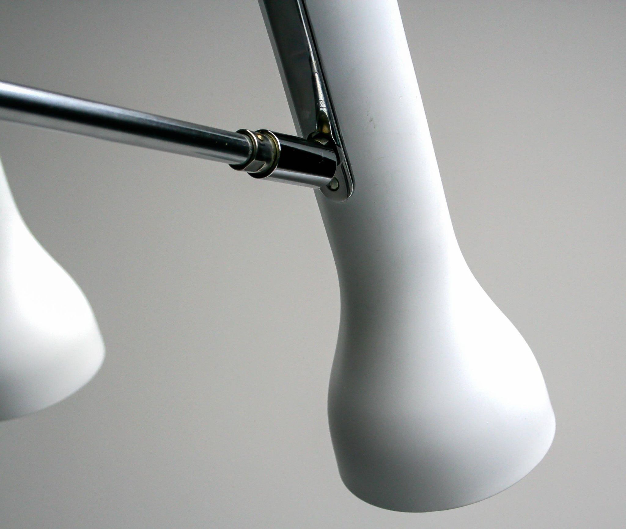 Pair of clamp spotlights by Dieter Waeckerlin, Swiss modernist design from the 1960s.
