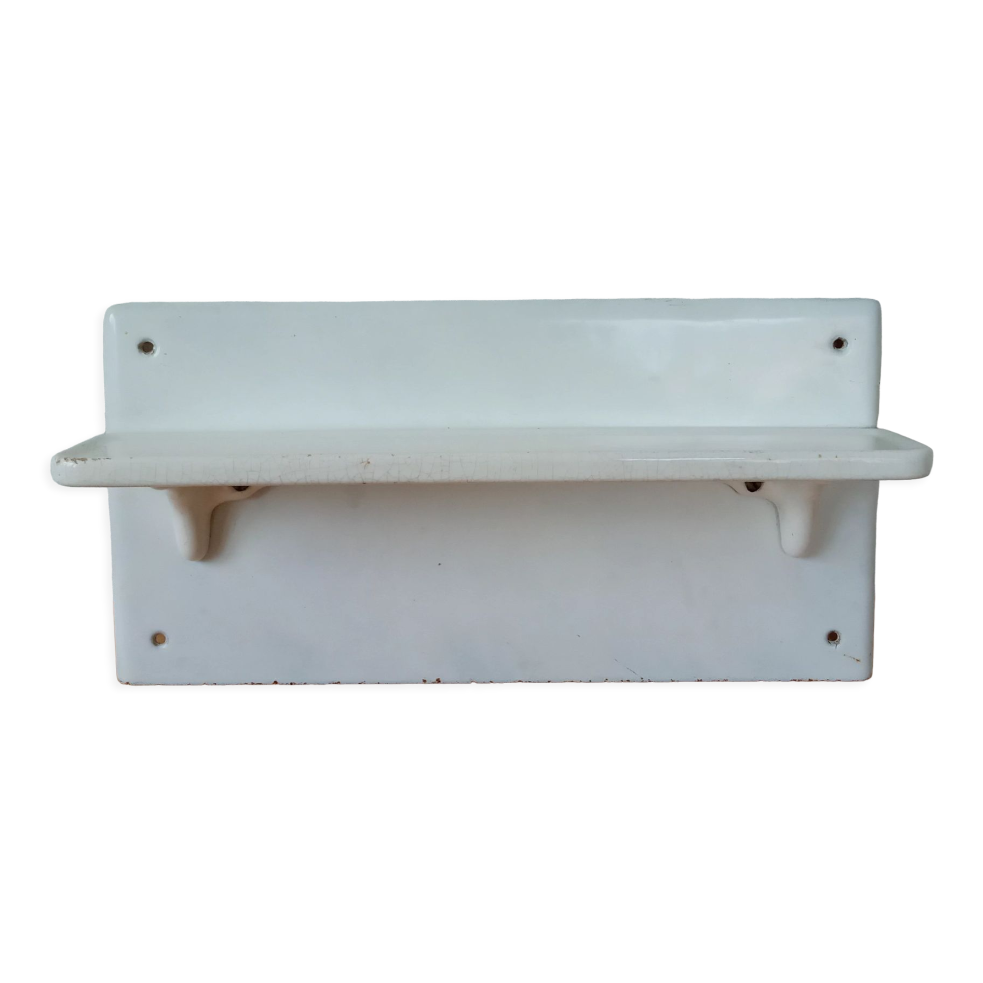 Earthenware shelf and enamelled cast iron