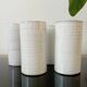 4 vintage stoneware cups in white