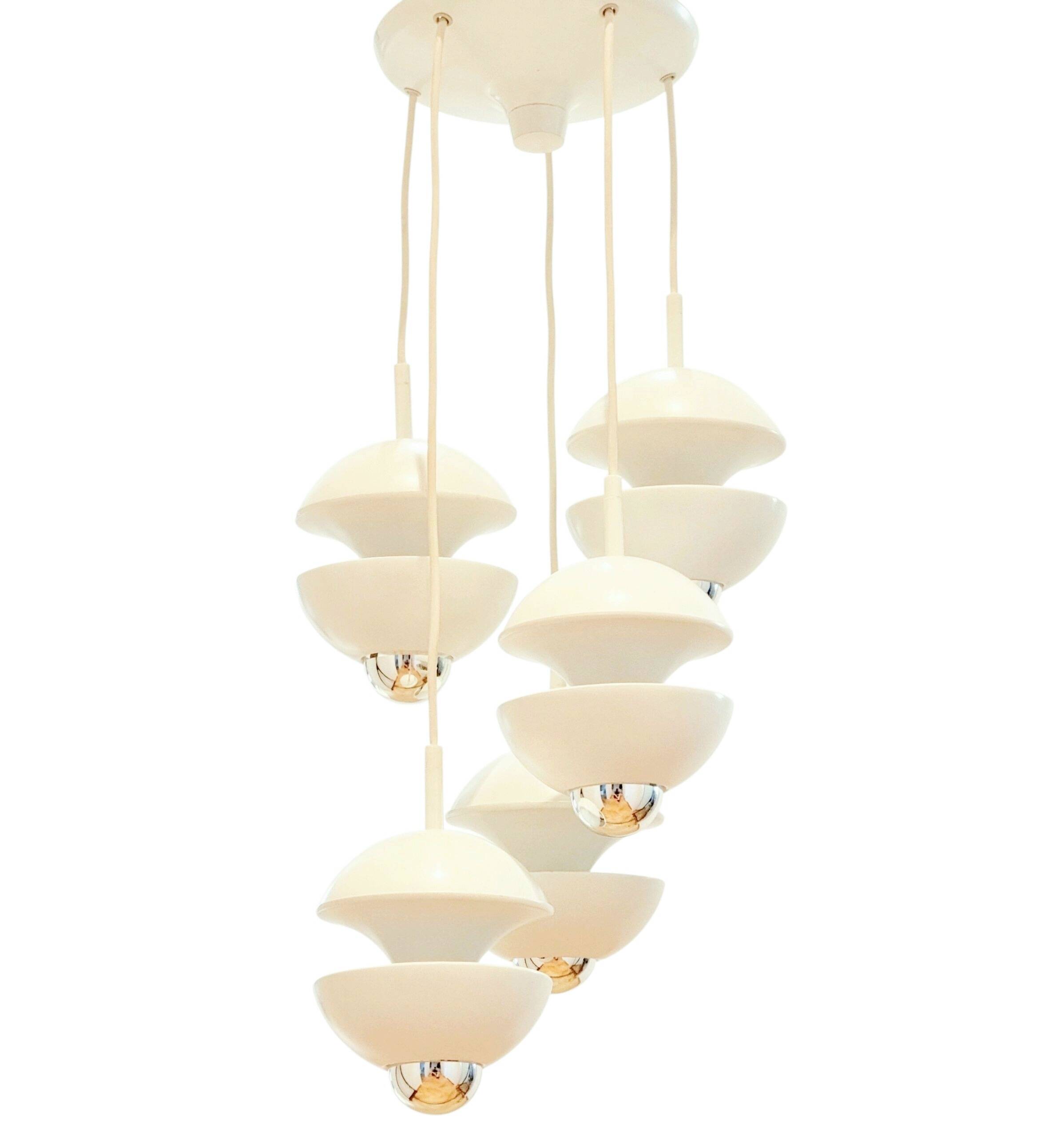 Lampe cascade Space Age étiquetée - Klaus Hempel pour Kaiser, Allemagne, années 1970