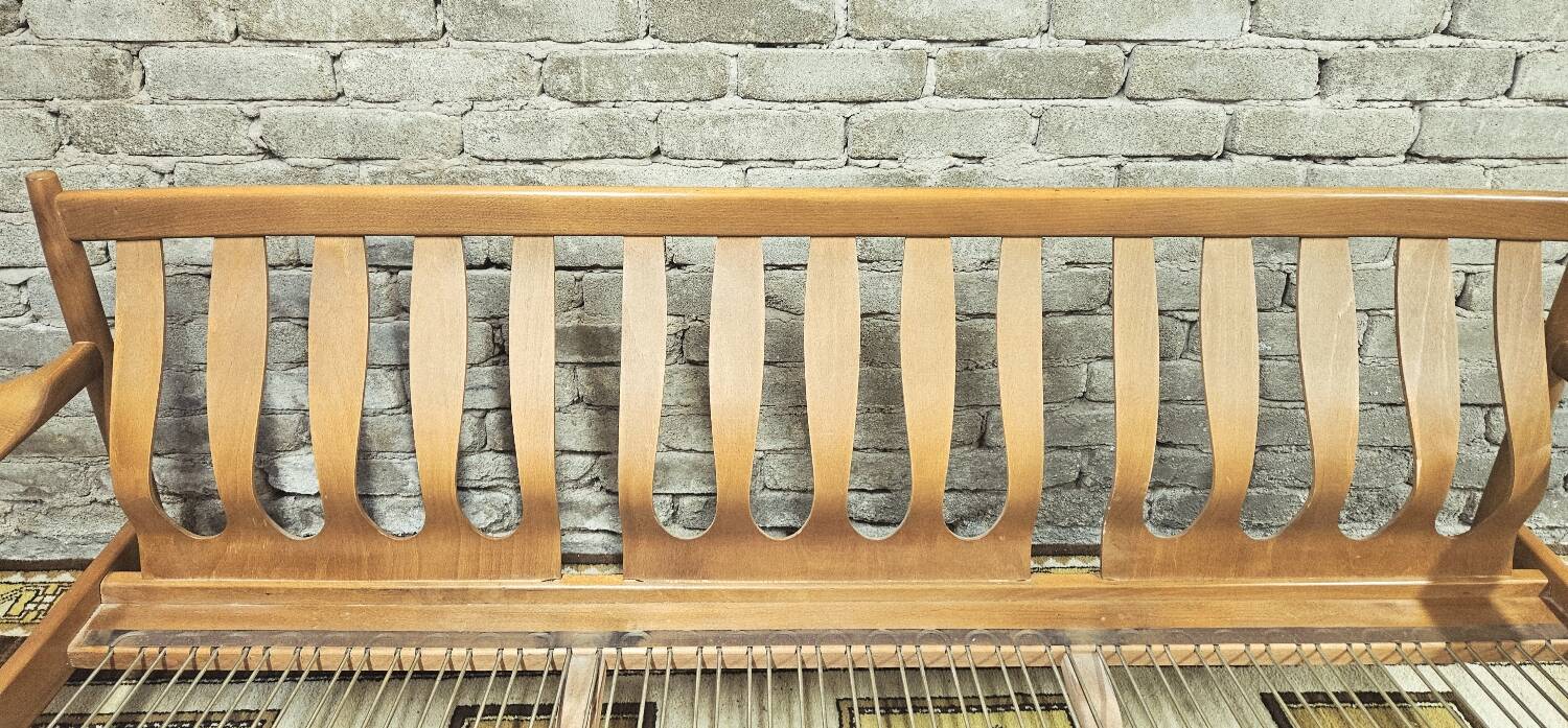 Scandinavian 3-seater canapé in boucle fabric from the 1960s.