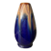 Vase belge en grès flammé bleu et beige