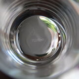 Set de 6 grands verres en cristal gravé signés