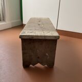 Old solid wood foot step