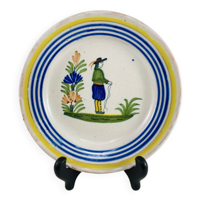 Petite Assiette ancienne en faïence Henriot Quimper Circa 1930