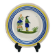 Small antique plate in Henriot Quimper faience circa 1930.