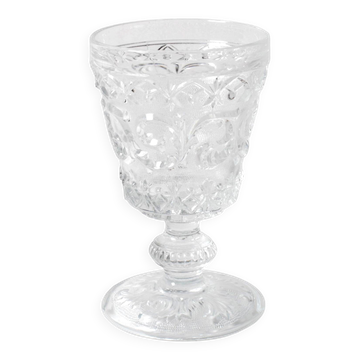 Vintage Clear Stem Glass Arabesque / Wine Goblet Baccarat / France / 1840s
