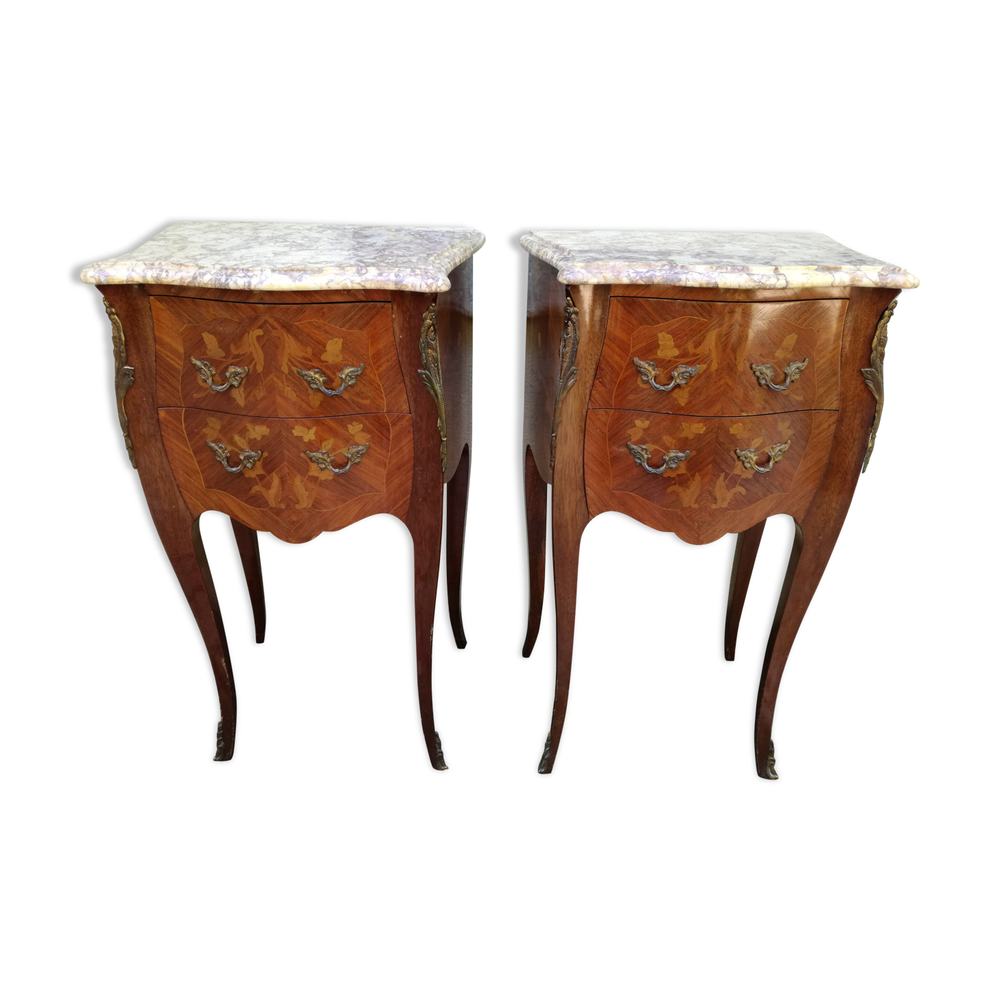 Pair of Louis XV bedside numbered