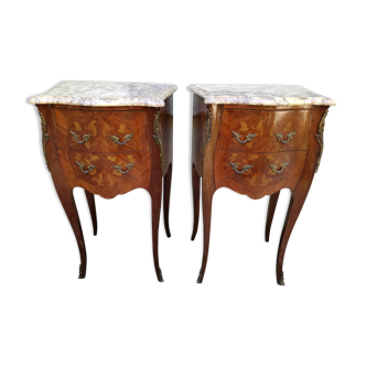 Paire de chevets Louis XV numérotés