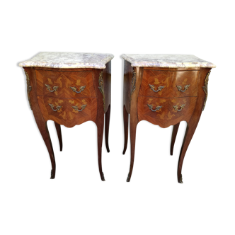 Pair of Louis XV bedside numbered