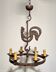 Lustre with rooster by Jean Touret for Atelier Marolles