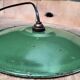 Enameled sheet metal pendant lights