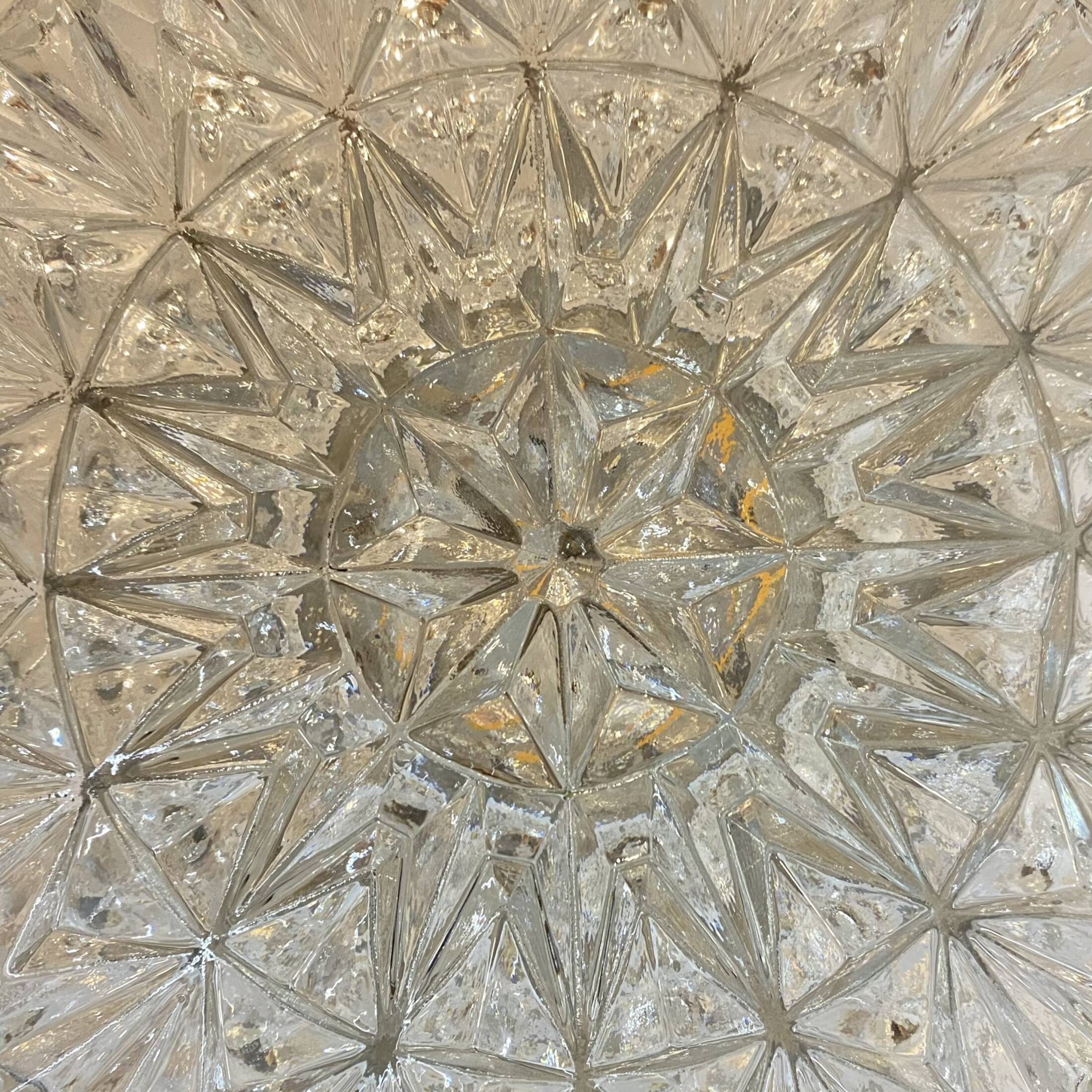 Minimalist glass ceiling wall light 1970 1980 seventies eighties Erco LAMP-7199