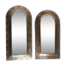 Ensemble de deux miroirs marocains en laiton en forme d'arches