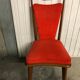 Suite de 6 chaises vintages scandinaves rouges