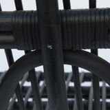 Black rattan sofa