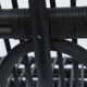 Black rattan sofa