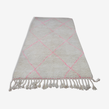 Tapis beni ourain rose 250x143 cm