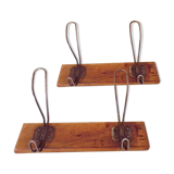 2 door old coats 4 hooks