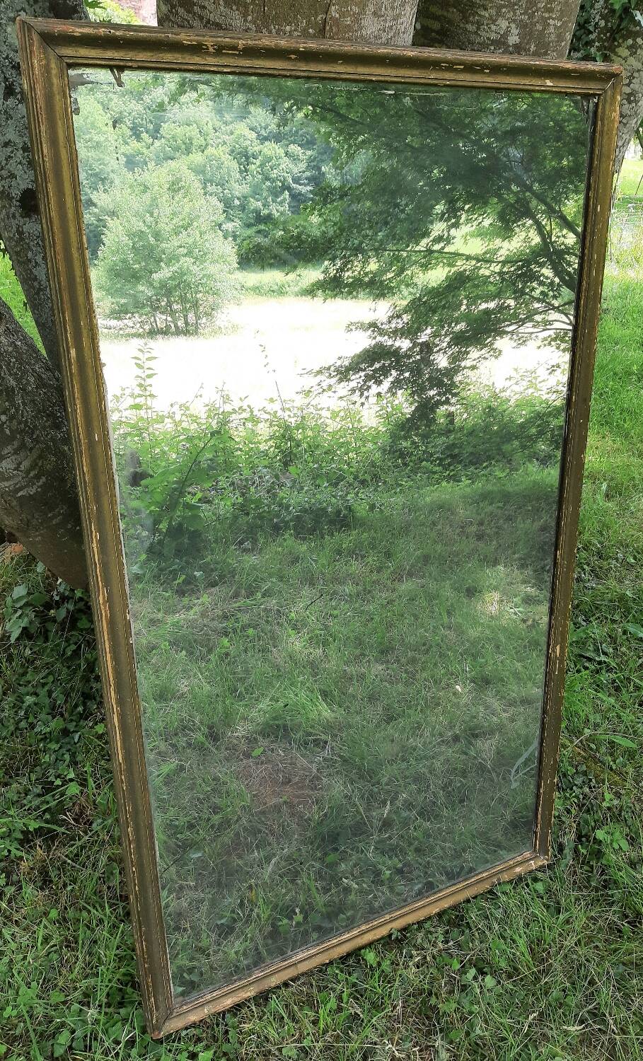Antique mercury mirror. (Fireplace mirror)