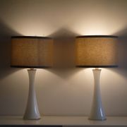 Pair of glass lamps by Bernt Nordstedt for Bergboms 1970