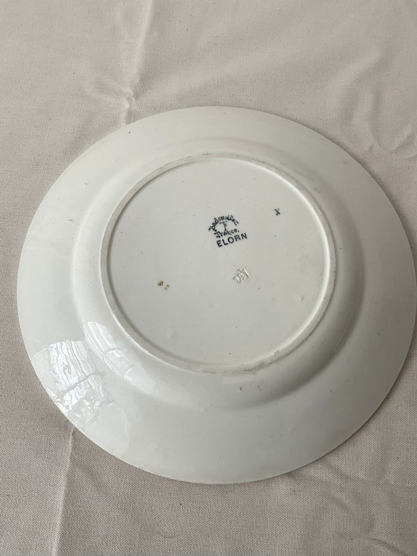 Large presentation plate Badonviller France model Elorn