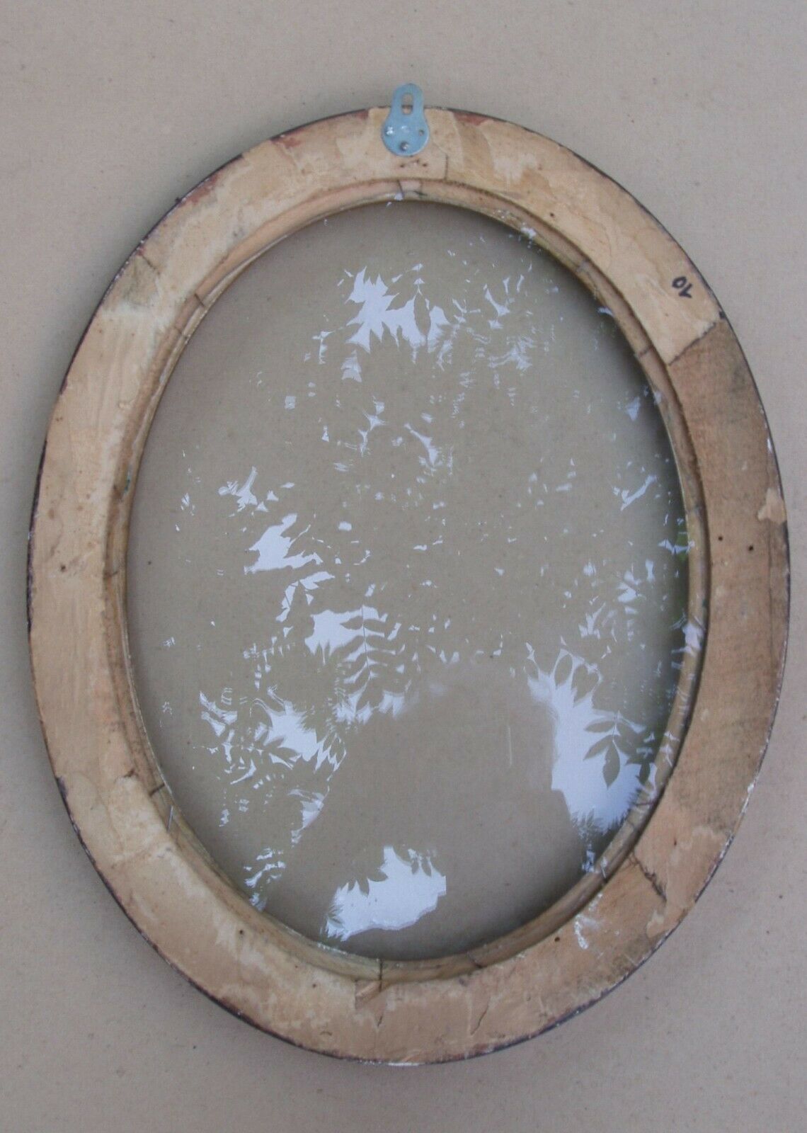 Beautiful old wooden oval frame - Art Deco 1920