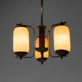 Art deco three-flamming chandelier, 1940s