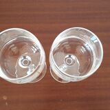 2 verres à vin en cristal