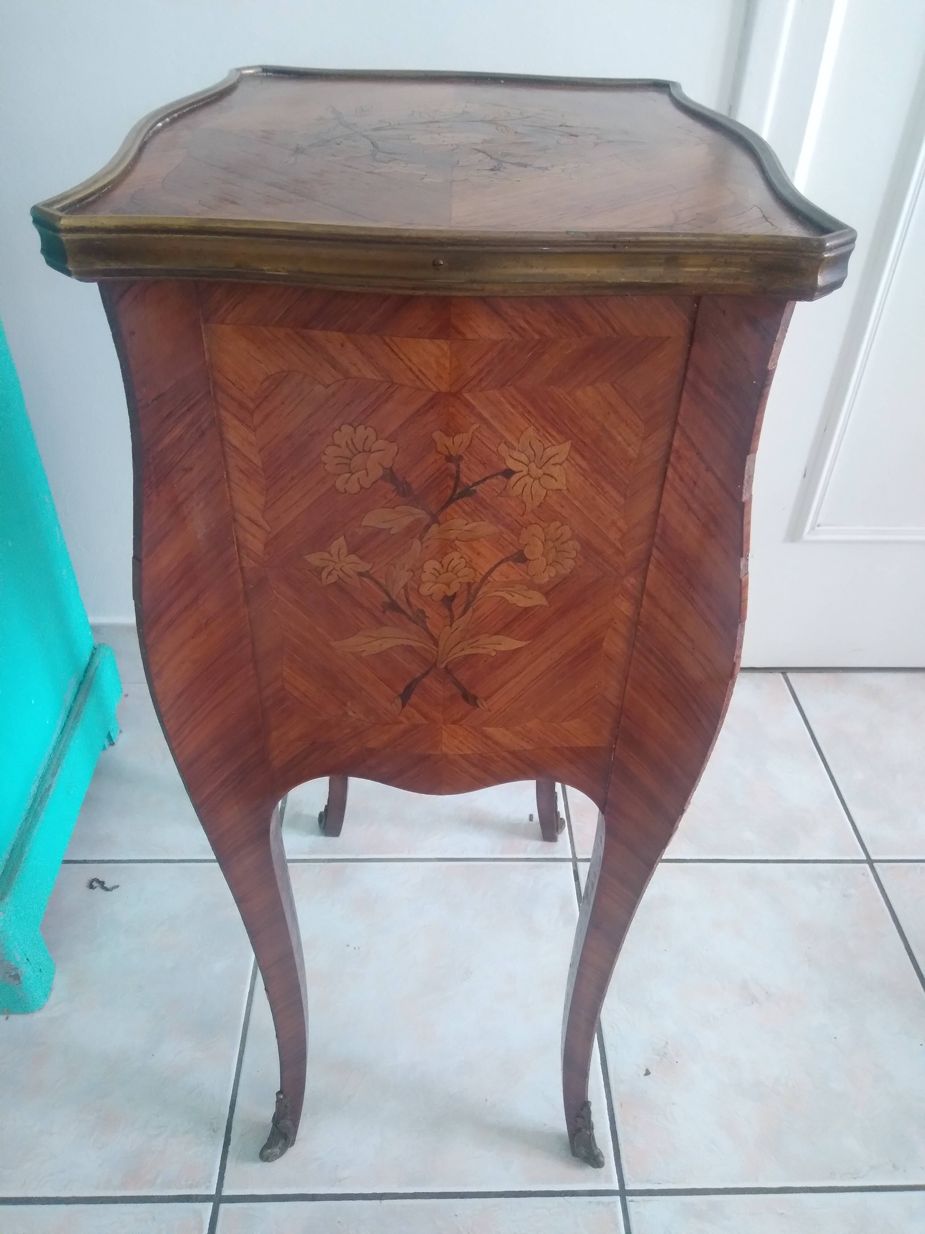 Louis XV marquetry bedside table