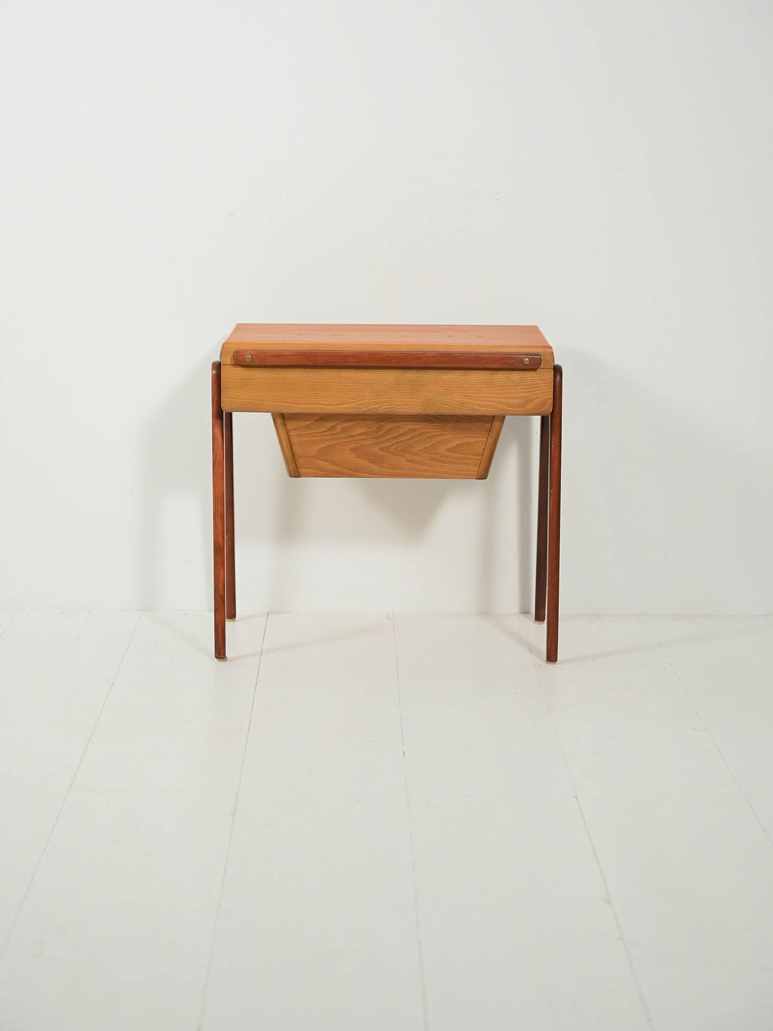 Scandinavian Sewing Table in Teak and Oak