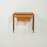 Scandinavian Sewing Table in Teak and Oak