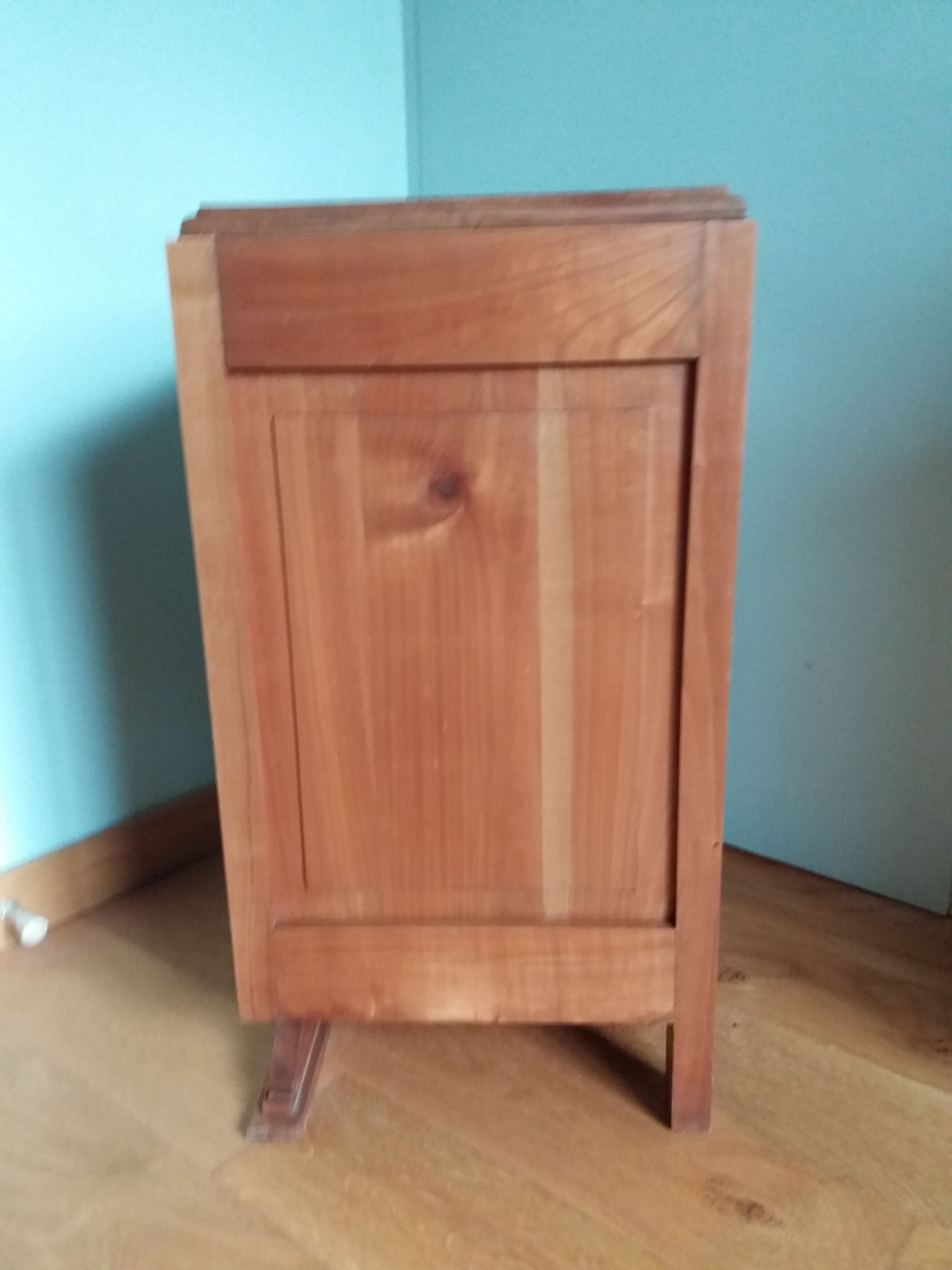 Art deco wooden bedside table