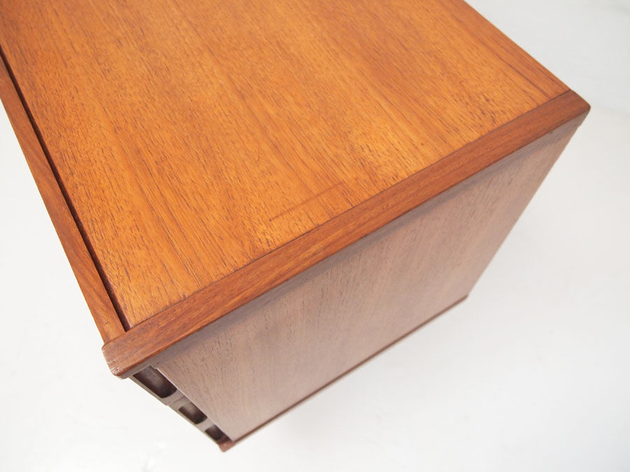 Midcentury Danish teak low chest of drawers