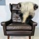 Vintage Danish mid-century Svend Skipper high back lounge chair 1965
