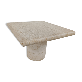 Angelo Mangiarotti Travertine side Table for Up&Up, Italy