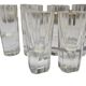 Art Deco vodka shot glasses from Hortensja Glassworks, Poland, 1950s, set of 7