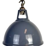 Vintage Industrial Grey Painted Pendant Lamp
