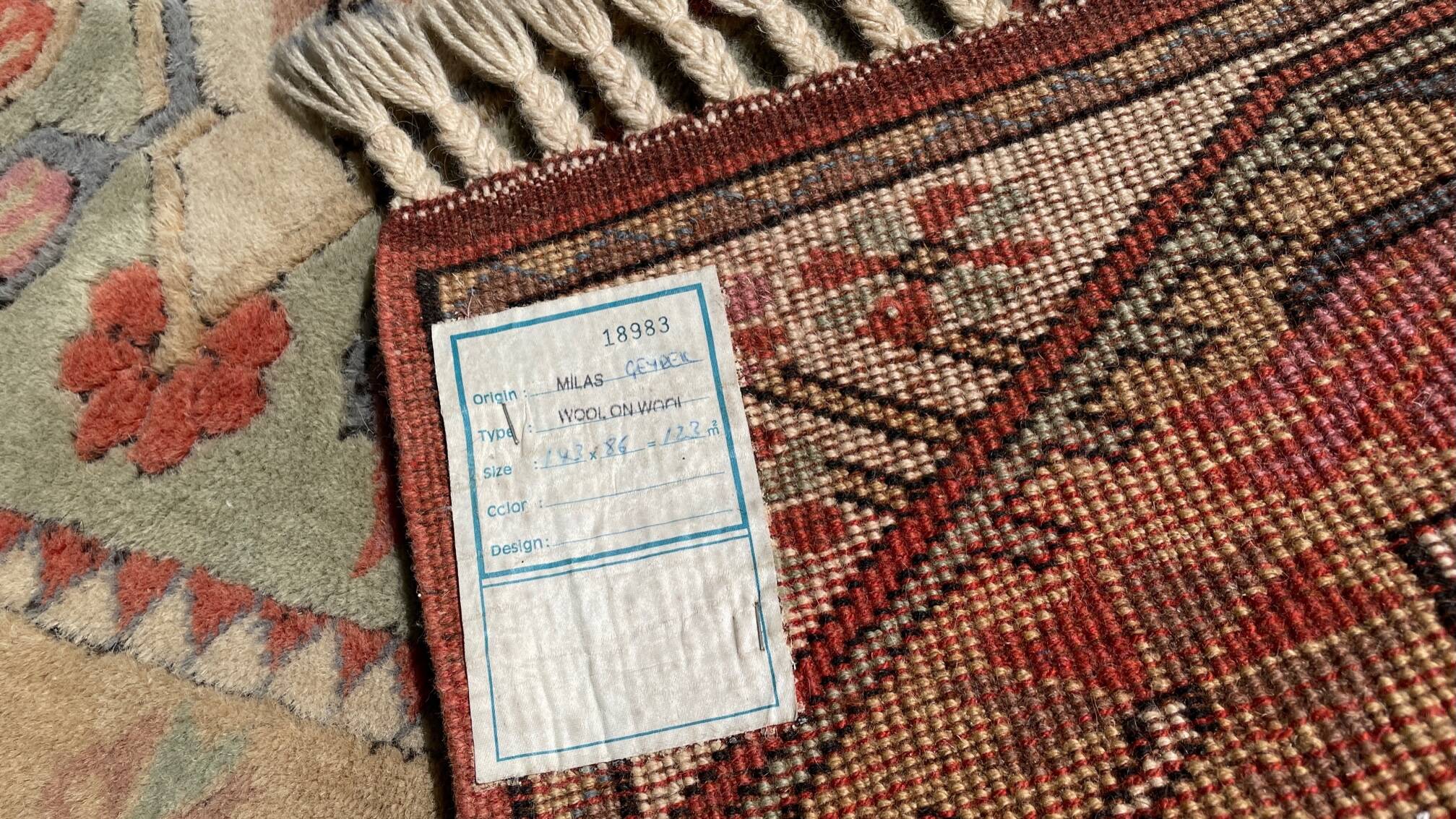 Vintage rug inspired by Art Deco.