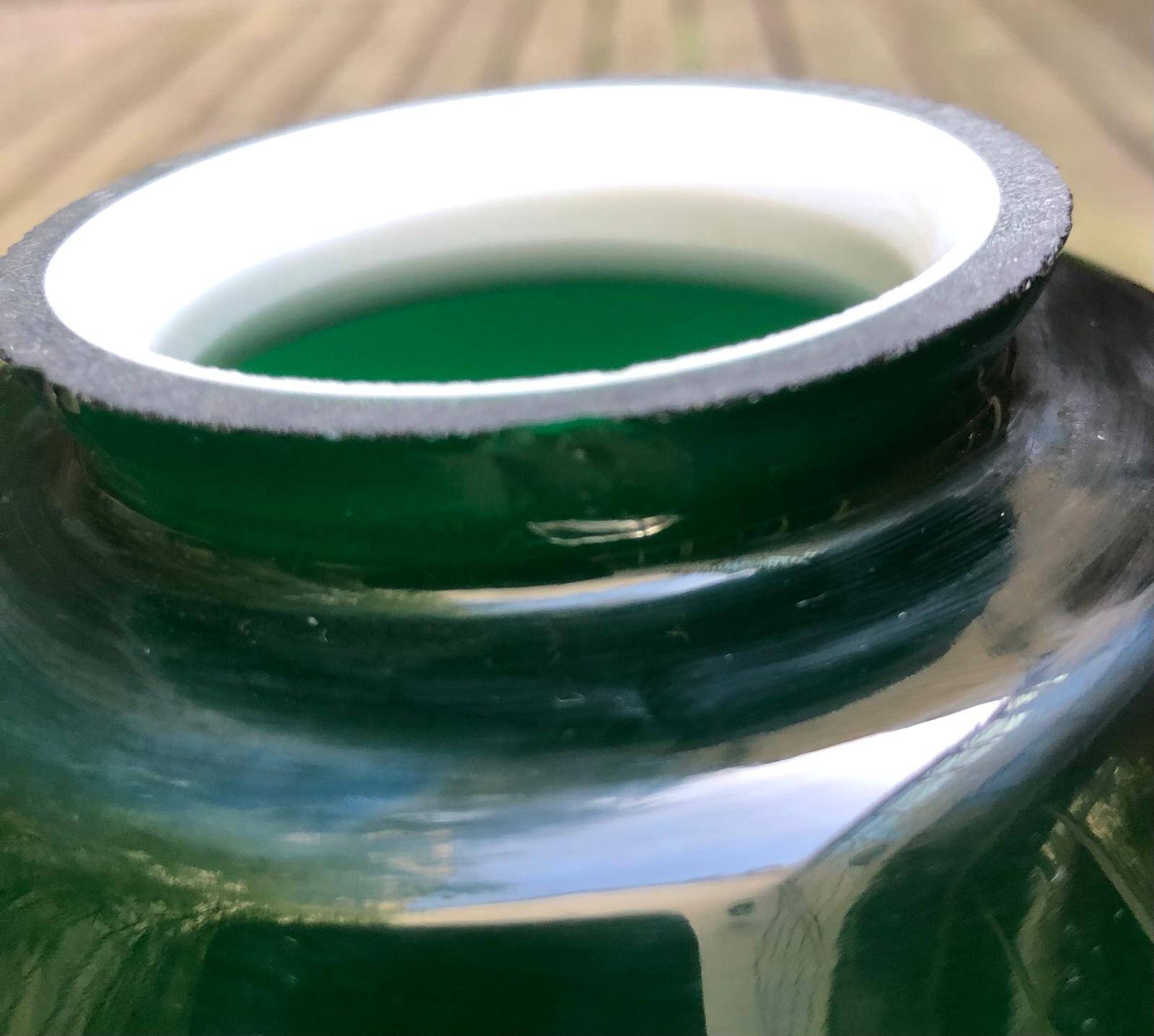 Green glass lampshade