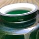 Green glass lampshade