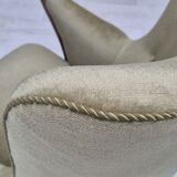 1960s, Scandinavian design, armchair in original condition, furniture velour, beech wood legs.