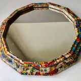 Vintage floral paper mirror