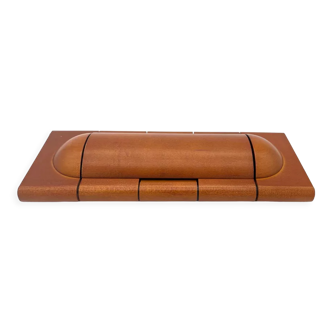 Boite en teck massif, edwood, circa 1980, made in France