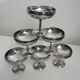Set of six stainless steel cups from Letang-Rémy
