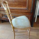 2 gilded Napoleon III bedroom chairs, 1900s