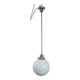 Vintage Art Deco style milk glass and brass ceiling light