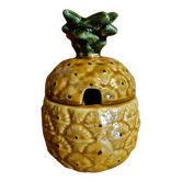 Pineapple-shaped slipware jam pot